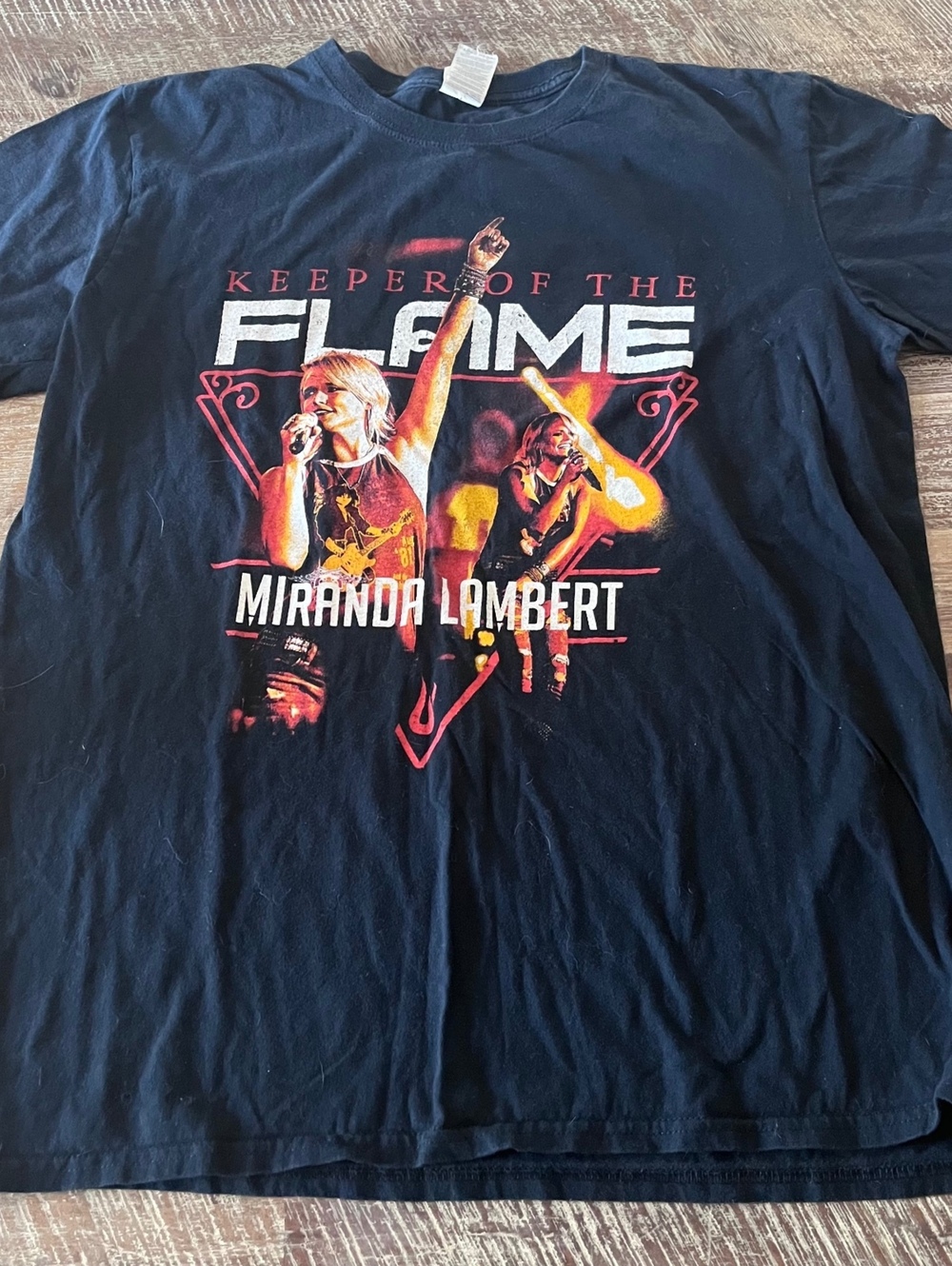 Miranda Lambert Keeper of the Flame Tour T-Shirt Black Gildan Softstyle Size L